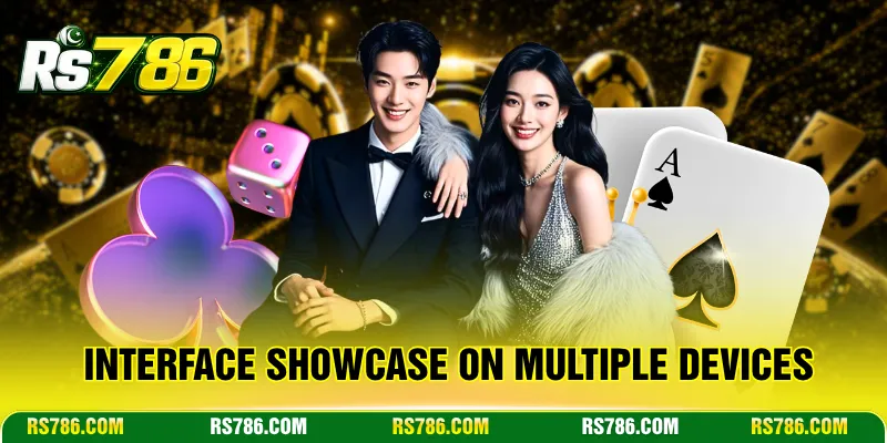 Interface showcase on multiple devices